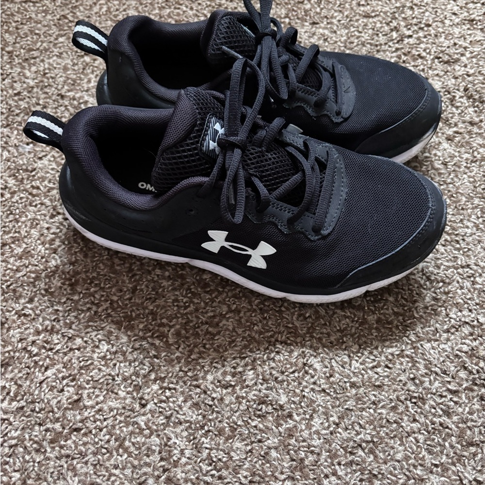 Under Armour Kids Black and White Sneakers